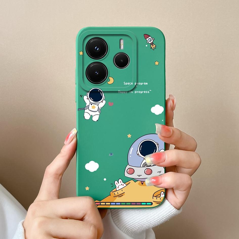 New Case For Redmi Note 11 11S 11E 11T 14 14S 12 12S 12R 12Turbo Pro Plus 4G 5G Fashion Astronaut Pattern Slim Silicone Anti Drop Shell For Redmi Capa