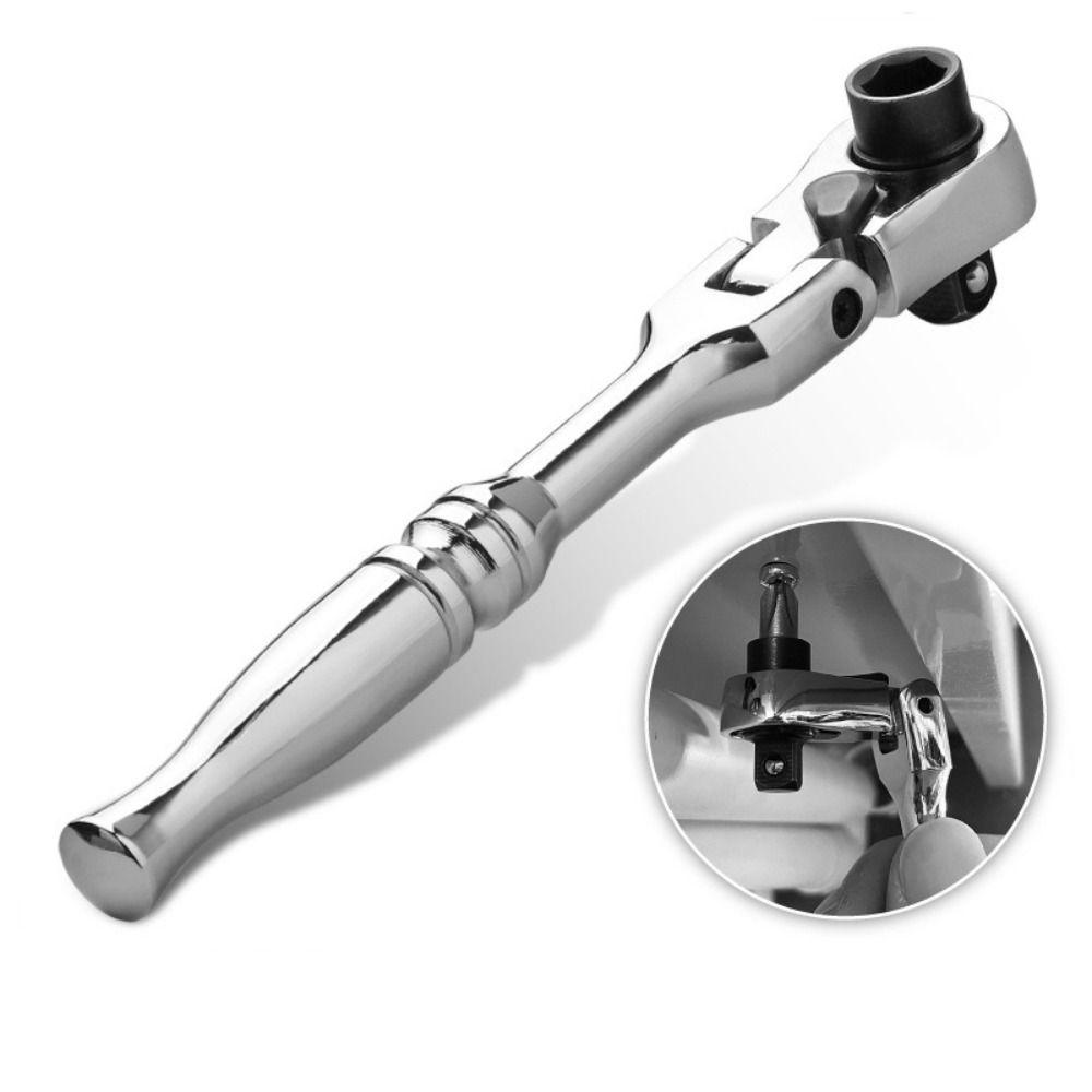 1/4 Inch Quick Spanner Tool Round Handle Double Head Ratchet Useful Ratchet Wrench Mechanical Work