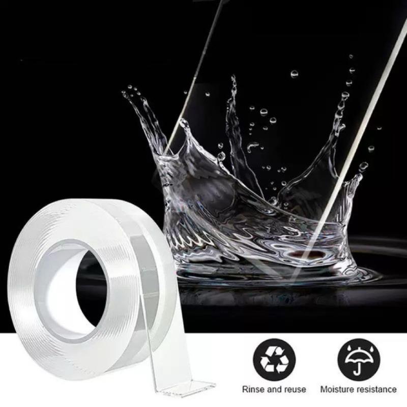 Нано Двусторонняя лента Сверхпрочная Прозрачные клейкие полоски Сильная липкая Многоцелевая Многоразовая Водонепроницаемая Монтажная лента