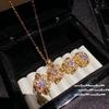 Австрия Баухиния Драгоценные серьги и филигранное циркониевое колье