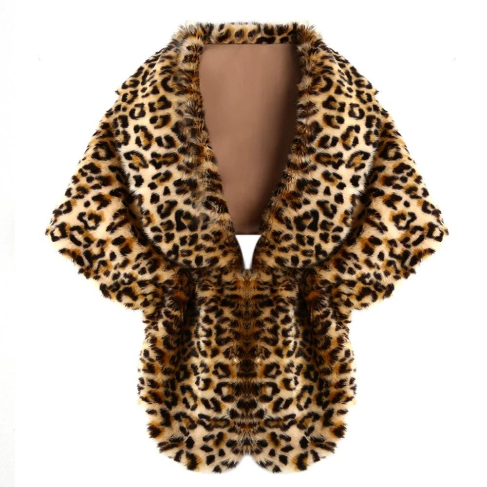 Bride fox fur cape shawl fluffy cos cape