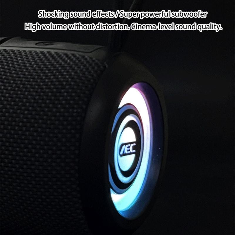 Портативная беспроводная Bluetooth-совместимая колонка с премиальным звучанием, водонепроницаемостью IPX5, слотом для карты памяти, линейным входом и долгим сроком службы батареи для дома и улицы