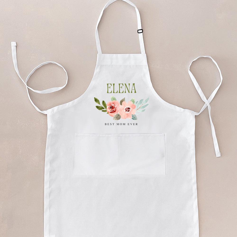 Индивидуальный кухонный фартук для готовки с именем, рождественский подарок для мамы-повара, подарок на день рождения для мамы