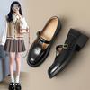 Vintage Mary Jane Shoes Lightweight Women's Shoes British Style Small Leather Shoes French Loafers Round Toe Single Shoes
