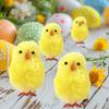 Easter Chick Ornament Yellow Cotton Ball Chicken Fluffy Chick Decoration for Home Office Easter Party Easter Basket Filler