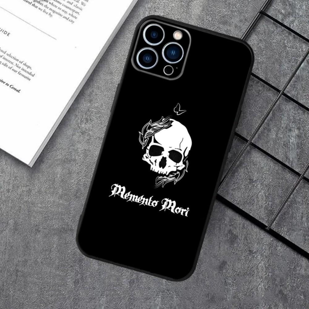 Чехол для телефона Memento Mori для Apple iPhone 15,14,13,12,11,XS,XR,X,8,7,Pro,Max,Plus,mini Силиконовый Черный Чехол
