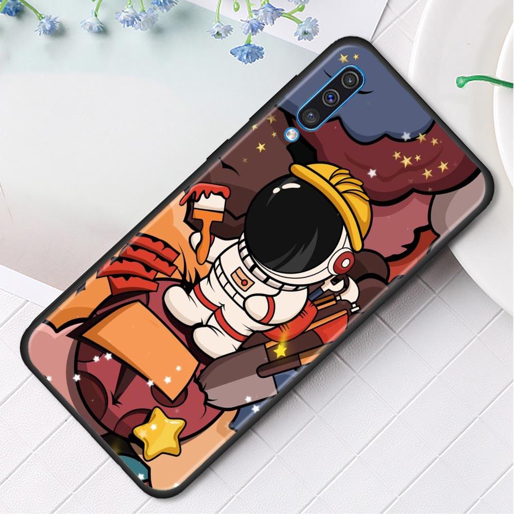 Милый мультяшный чехол Star Planet Astronaut для Samsung Galaxy A50 A70 A10 A20e A30 A40 A20s A10s A10e A80 A90 A60 A30s Phone Shell