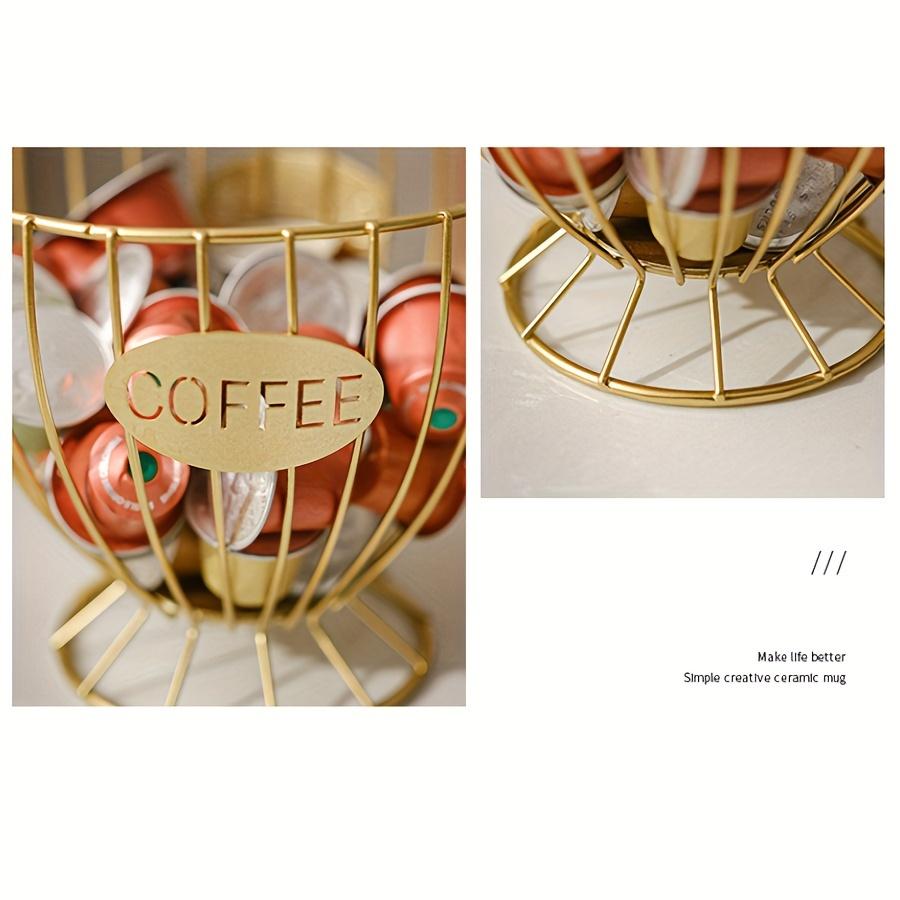 1 шт. Кофейная капсульная стойка в скандинавском стиле - Роскошное домашнее хранение для кофе, закусок и конфет - Компактная стойка-дисплей для кофеен и баров