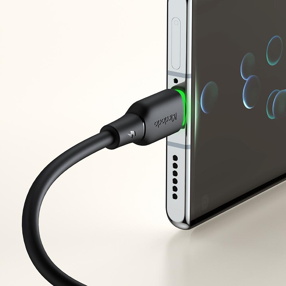 Mcdodo Кабель быстрой зарядки Usb-C для Samsung Xiaomi Type C 6A 100W 1M Led Черный