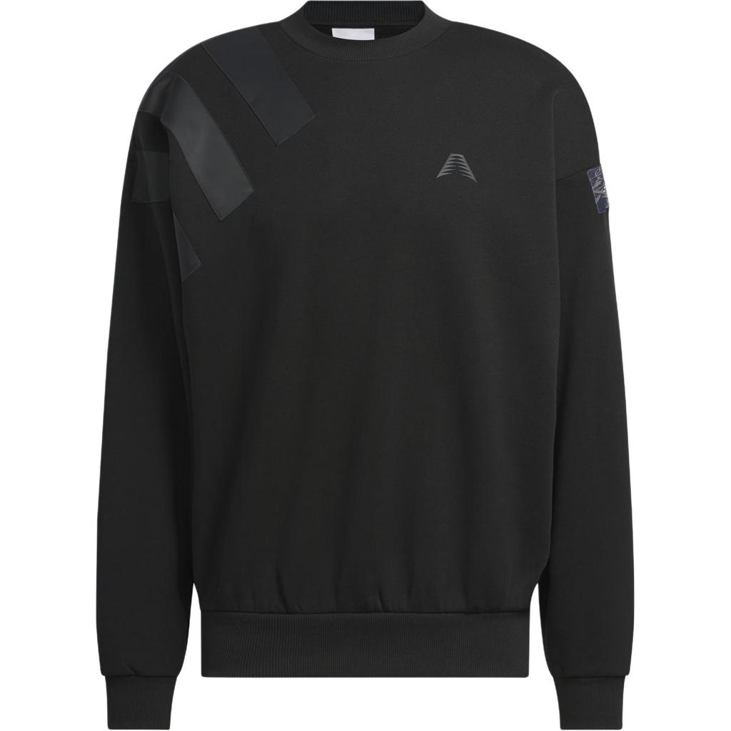 adidas Баскетбольная толстовка Anthony Edwards Series с логотипом и круглым вырезом, с длинными рукавами, мужская толстовка черного цвета IW8060