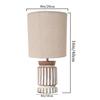 40.64 Cm Retro Farmhouse Table Lamp for Living Room Bedroom Rustic Linen Bedside Nightstand Lamps for Kids Room Study Office, Cylinder LED