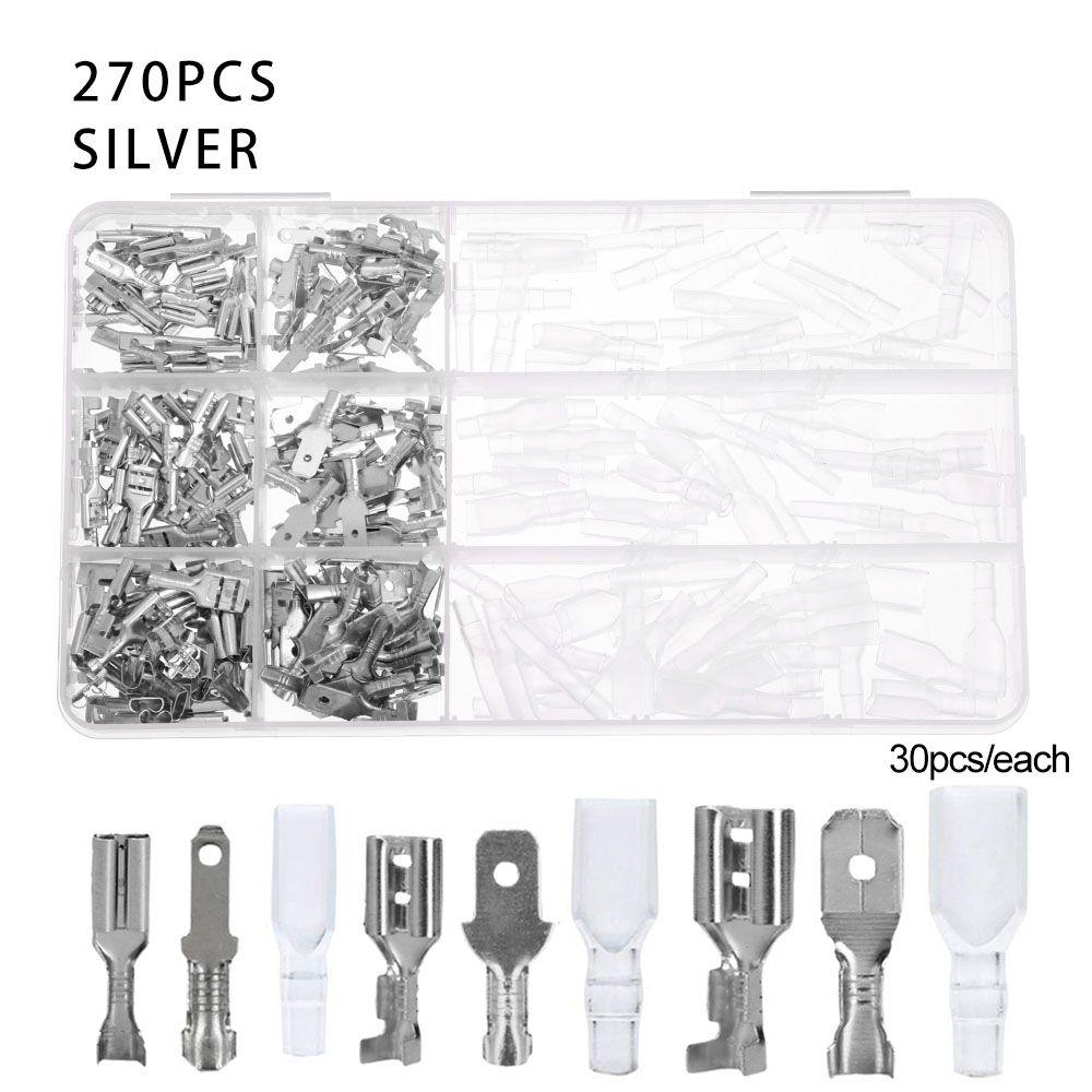 Kit Insulated Sheath Male Female Terminals Connector Insert Spade Plug Spring Wire Connectors