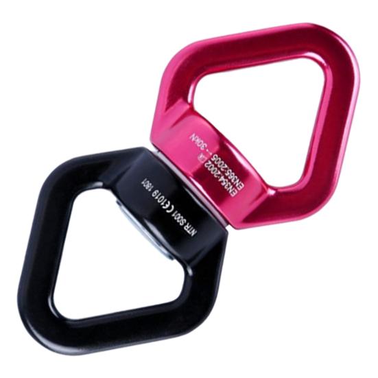 Swing Swivel Aluminum Alloy 30KN Swing Universal Rotating Ring Aerial Yoga Hammock Rotating Connector Outdoor Rock Climbing Bearing Swivel Hook