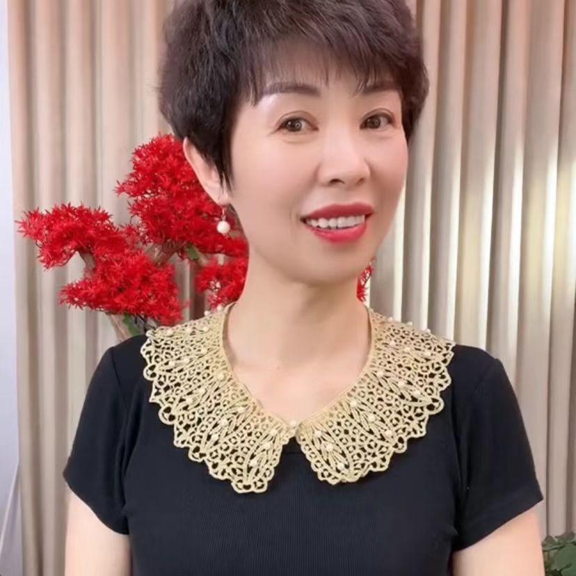 Lace Ladies Hollow Kapok Silk Shawl Summer Sun Protection Fake Collar Versatile