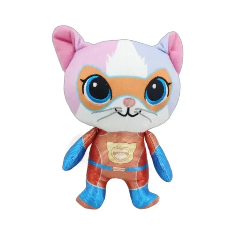 Crystal Super Soft Plush Toy Doll Blue Kitten Green Kitten Yellow Kitten Toy Super Kitties Team Anime Plush Toys doll Kids gift