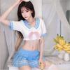 Sex underwear sexy love school flower sweet waist split jk uniform suit pure lust temptation