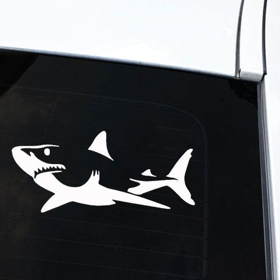 Cool Shark Мотоциклы PET Самоклеящиеся Светоотражающие наклейки для автомобиля Наклейка Декор