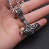 Винтажное ожерелье из нержавеющей стали с молотом Тора, скандинавское ожерелье с подвеской в виде викингов, скандинавский норвежский мужской амулет в стиле хип-хоп, ювелирные изделия в подарок