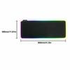 Коврик для игровой мыши с большим RGB цветным светодиодным освещением 800 * 300 мм для портативных ПК