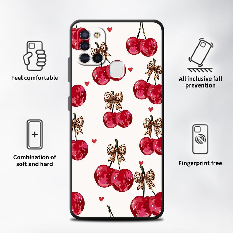 Мультяшная вишня Чехол для телефона для Samsung Galaxy A06 A15 A13 A20 A04 A70 A05 A17 A12 A16 A40 A50