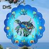 3D Animal Wind Spinner Decoration with Hook Indoor Outdoor Garden Yard Porch Colorful Turtle Butterfly Rooster Dragonfly Flower Wind Chime Hanging