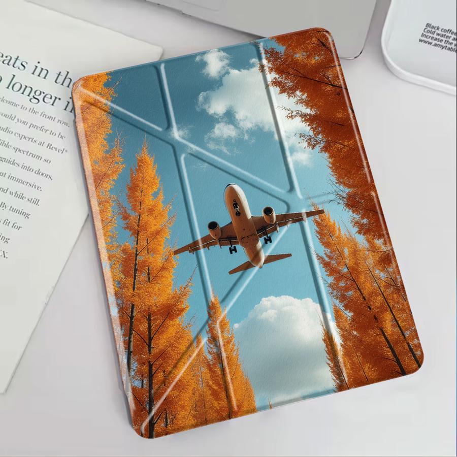Чехол-подставка Чехол для планшета Для iPad Air 4 5 M3 M2 1 2 M4 11 дюймов Mini 6 7 Pro 11-го 10-го 9-го 8-го 7-го 12,9 дюйма Pro 2025 Осенний лес