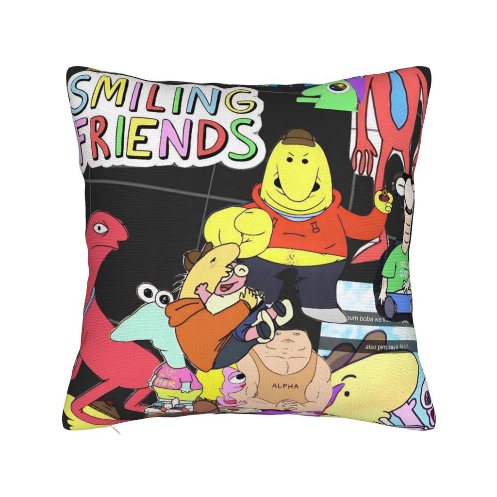 Подушки с принтом Smiling Friends Пим и Чарли Декоративные наволочки Разные размеры для гостиной