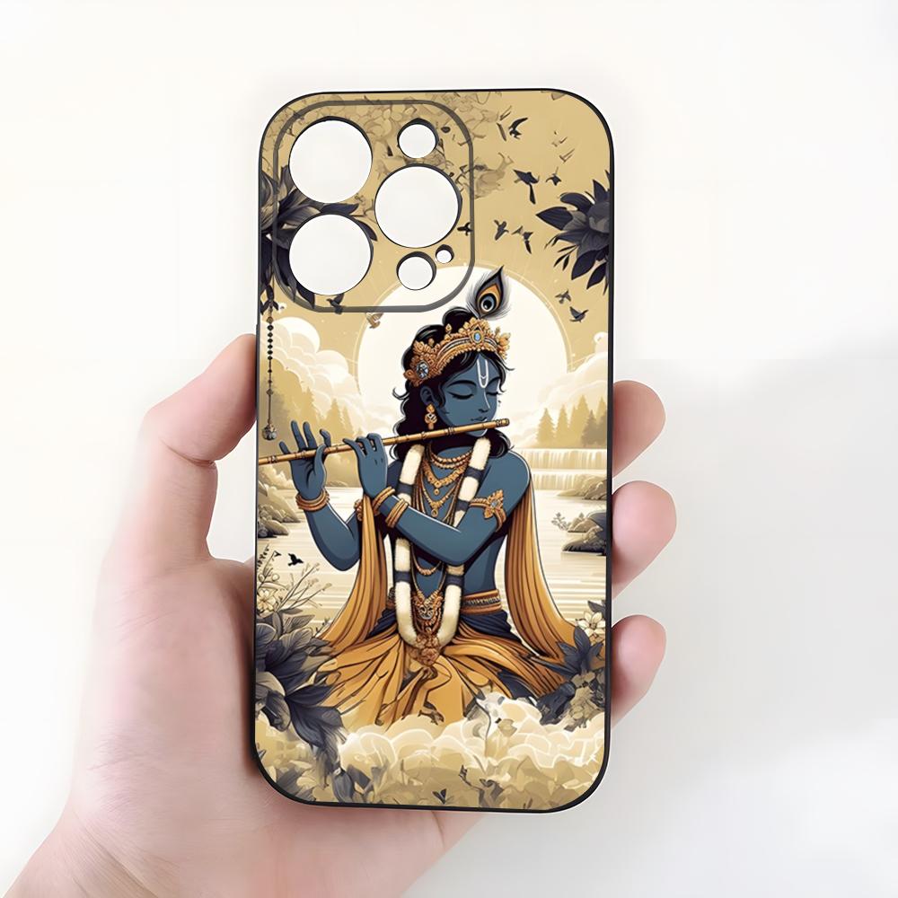 Indian God Lord Krishna Phone Case For IPhone 17 Pro Max 15 Pro 16 14 Plus 12 13 Mini 11 Pro Shockproof Soft Cover