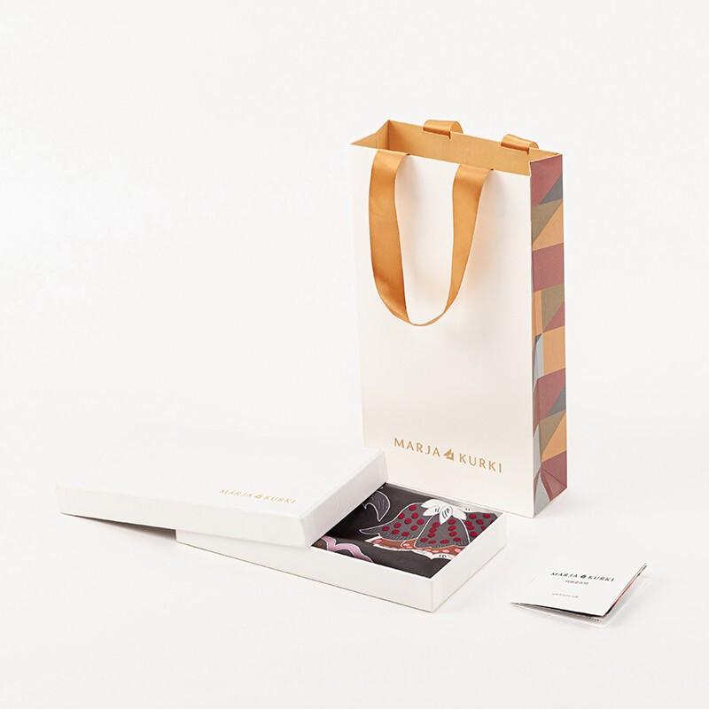 MARJA KURKI Women's Large Double-Sided Night Garden Mulberry Silk Scarf