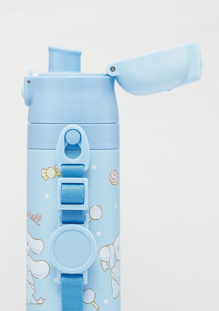 Skater Бутылка для воды из нержавеющей стали для питья 470 мл, легкая, удобная для детей, Sanrio Cinnamoroll, большая лента, для девочек, прохладная бутылка для воды, спортивная