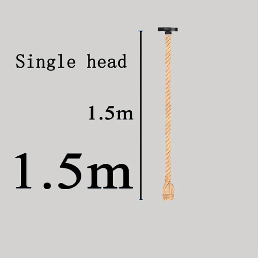 Винтажный подвесной светильник из пеньковой веревки, ретро-индустриальные подвесные светильники, креативные потолочные светильники в стиле лофт-кантри, светодиодное освещение E27 Edison