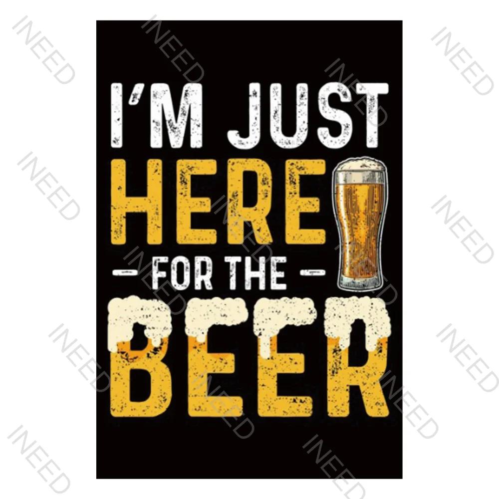 INEED Funny Beer Sign Plaque Vintage Metal Tin Signs for Home Man Cave Bar Decor Beer Lover Restaurant Kitchen Art Wall Decor