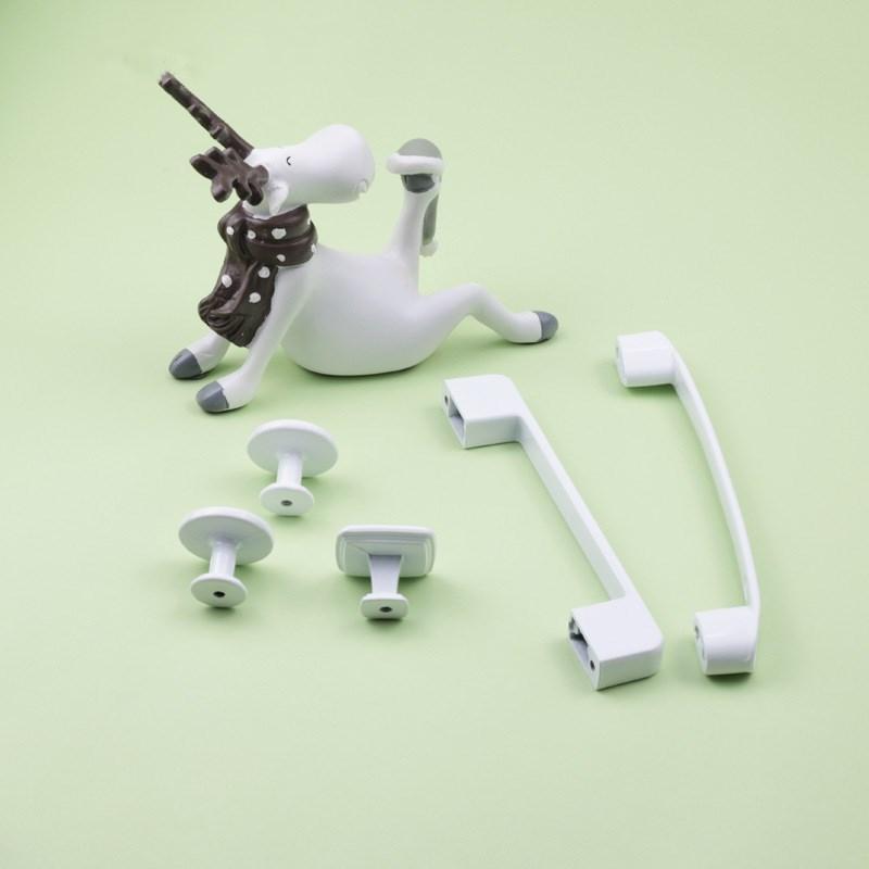 KK&FING 1PC Modern White Aluminum Furniture Handle European Stripe Kitchen Wardrobe Shoebox Door pulls Home Improvement