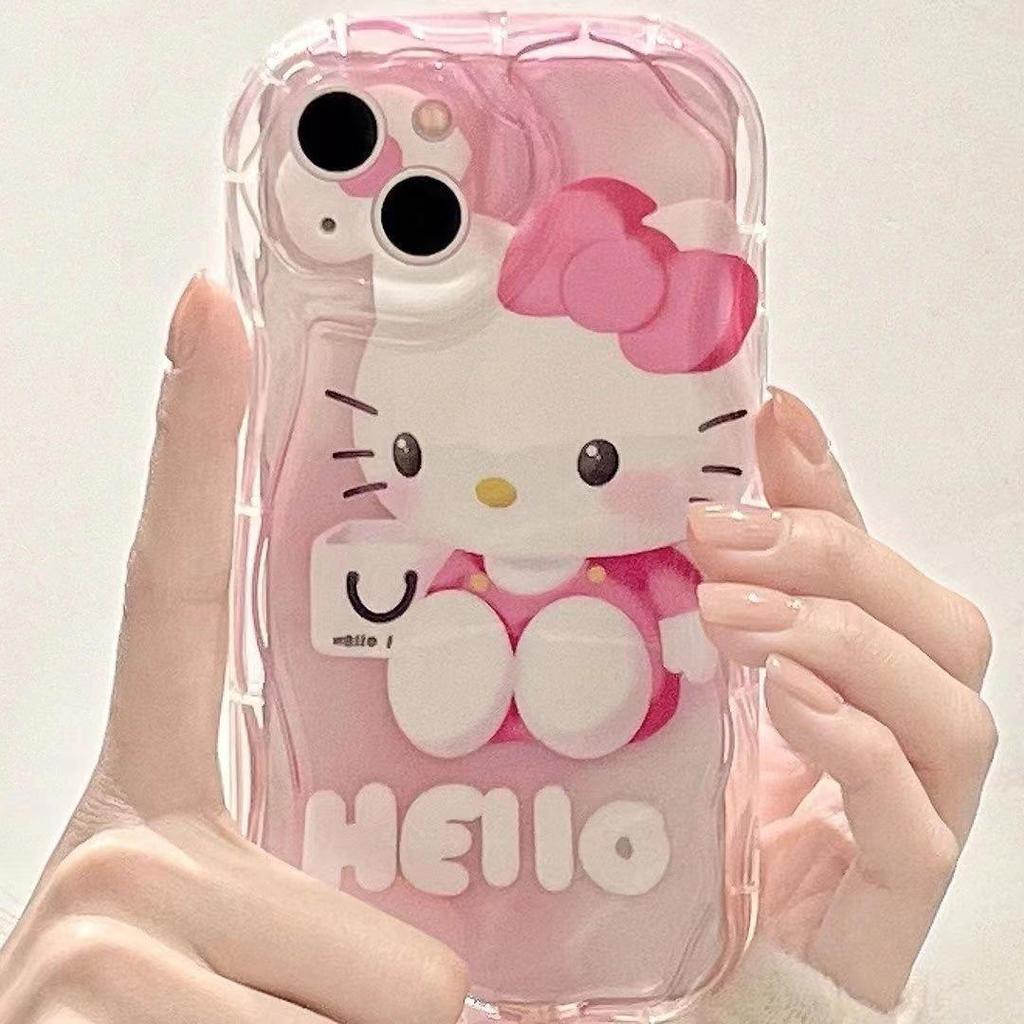 Чехол Hello Kitty для iPhone 14/13 Pro/12/11/XR/7 - Милый и простой дизайн