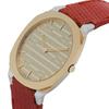 Gucci Часы 25H с золотым циферблатом и красным кожаным ремешком YA163415