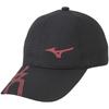 Mizuno Solar Cut MC Sports Size Junior Free Size Cap, Line, Hat, Cooling, UPF50+, Junior, 32JW2106, Black,
