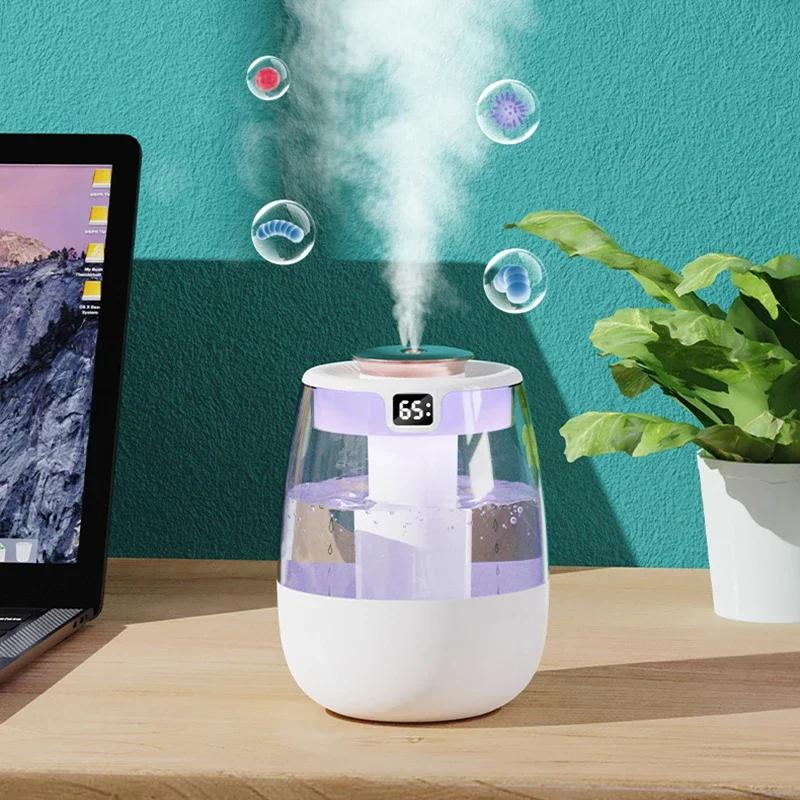 Portable Air Humidifier 1300ml Humidifier Large Spray Aromatherapy Machine Digital Display With Light Desktop Office Room Smell