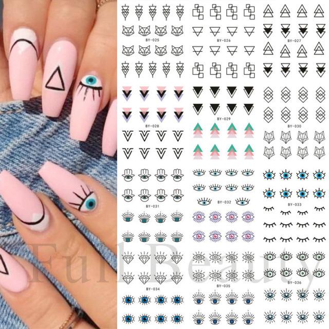 Nail Art Stickers Spring And Summer Series Small Fresh Natural Flowers And Grass Watermark Nail Stickers