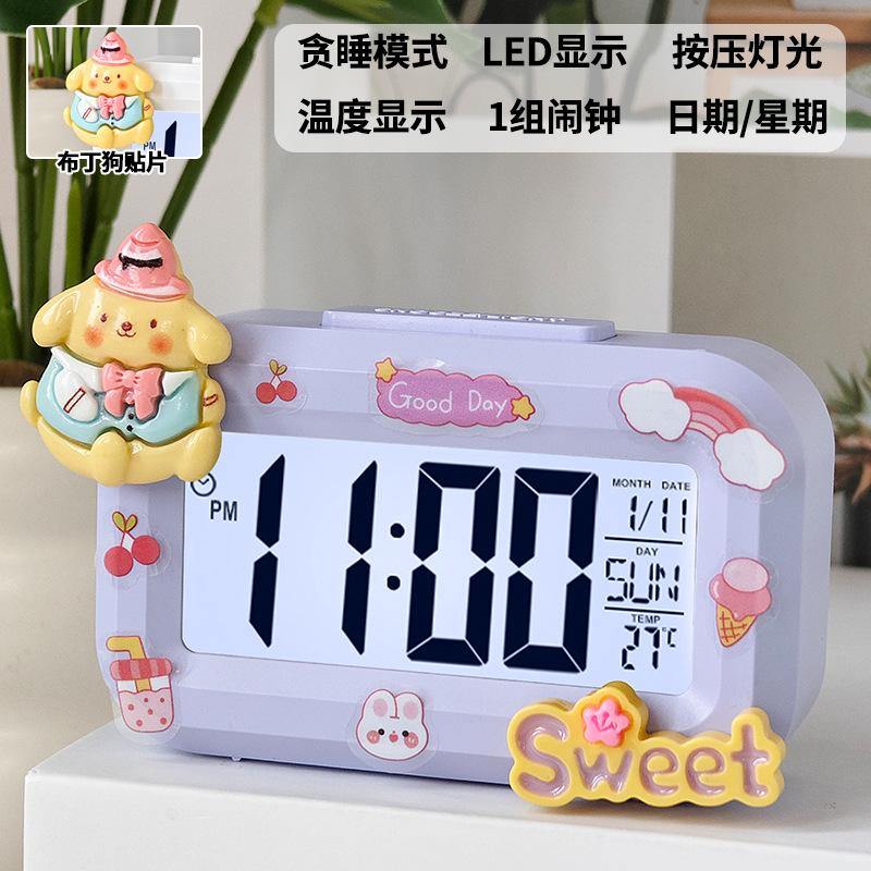 Melody Mini Luminous Electronic Small Alarm Clock Timing Student Bedside Portable Clock Desktop Smart Electronic Hour
