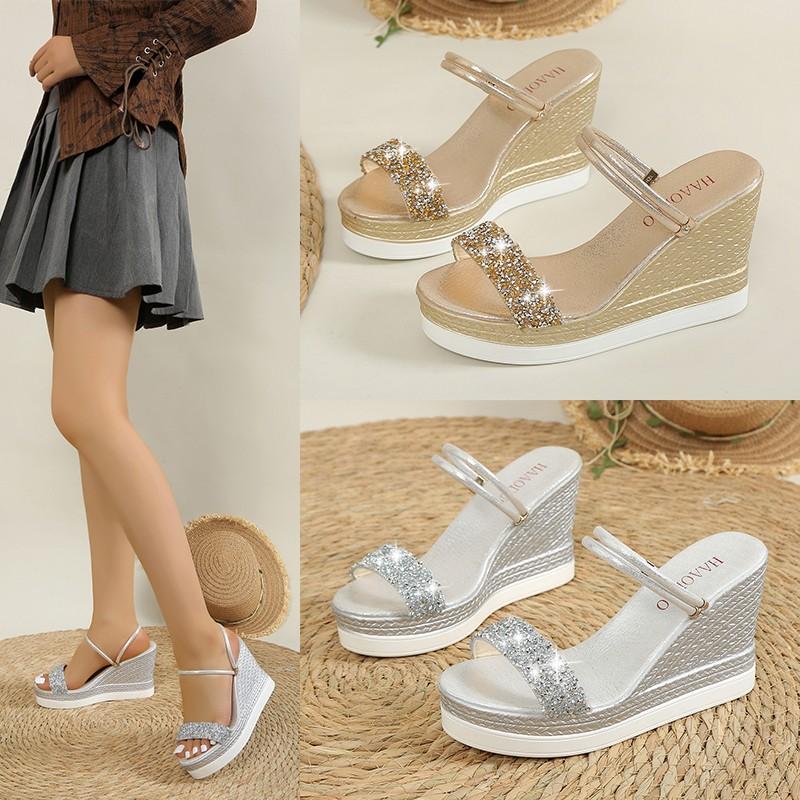 Модные женские босоножки летняя обувь женские босоножки на танкетке туфли на платформе высокие каблуки дизайнерские босоножки удобная женская обувь