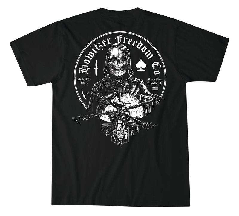 Унисекс Футболка Howitzer Clothing Жнец Военный Пехотинец