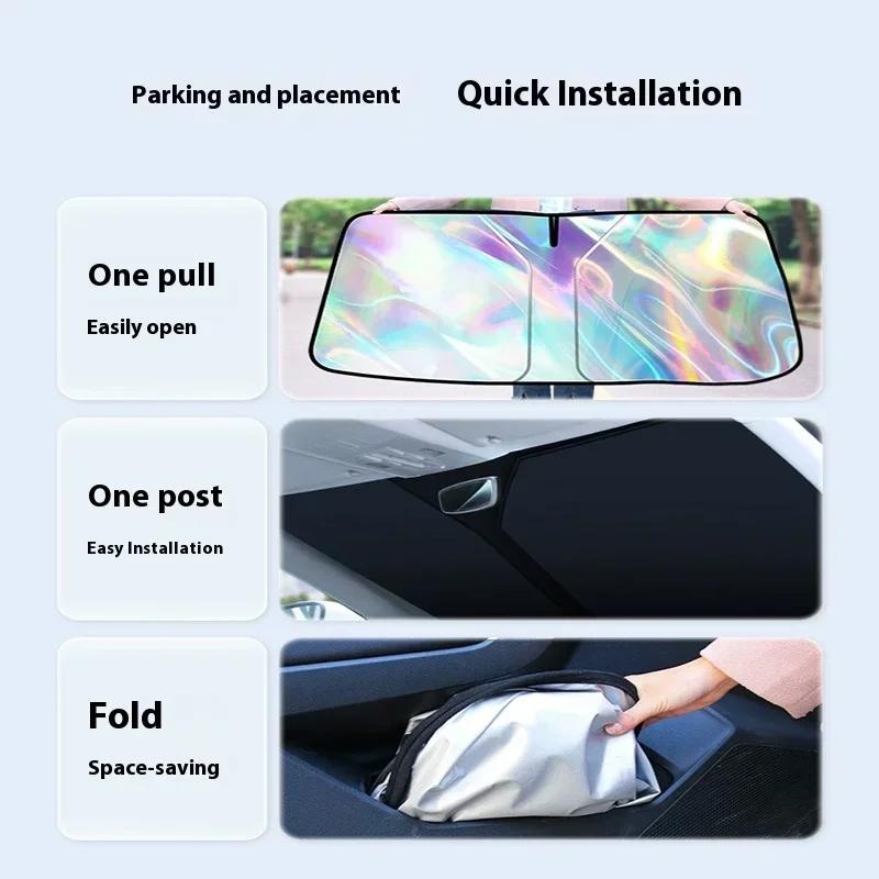 Foldable Front Windshield Sun Shade For Jaguar XJ UV Reflective Sun Protection Cover Car Interior Accessories