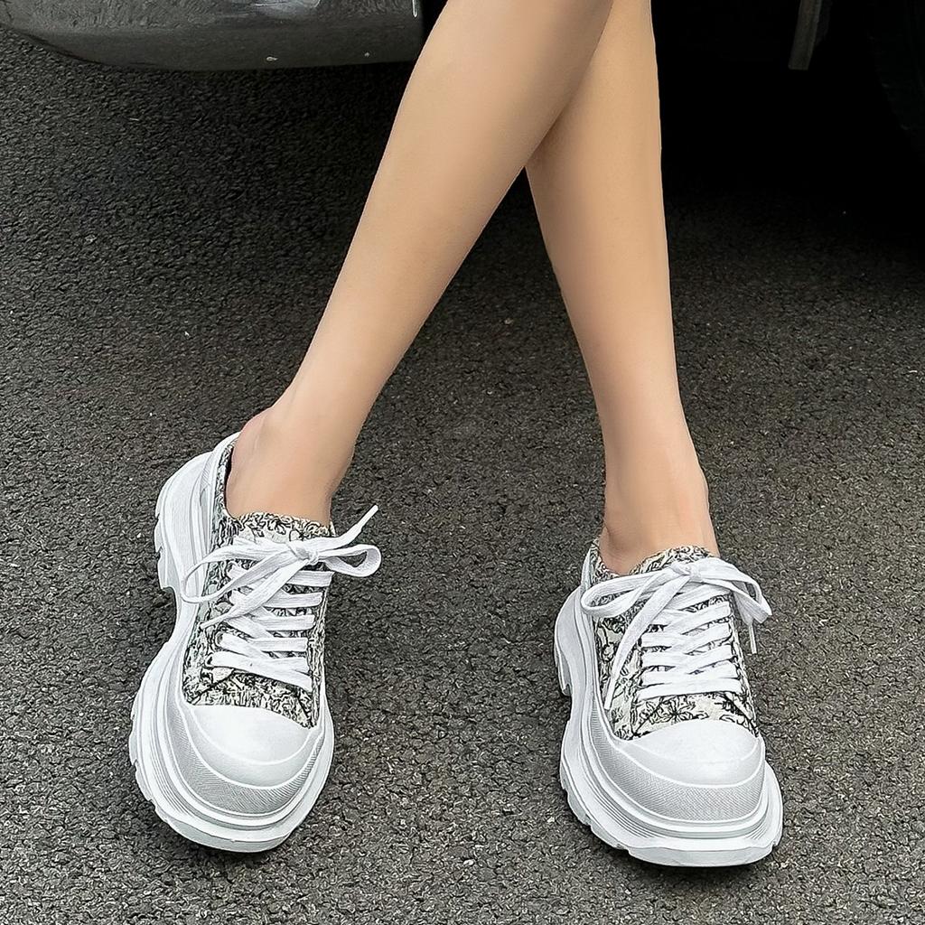 thick-soled canvas half slippers, summer new national style embroidery, super fire, small casual lazy drag