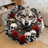 1PC Wolf Skulls Umbrella-8-Rib Reinforced Portable Folding Travel Suitable for All Seasons Outdoor Daily Use Is an Ideal Choice -F321