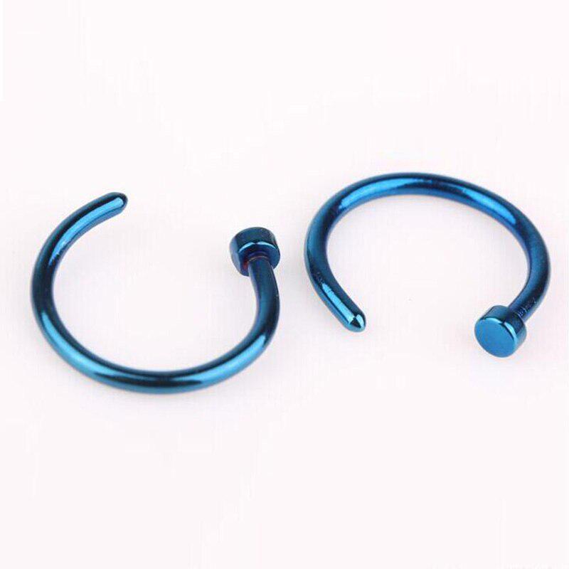 Модная поддельная перегородка, медицинское титановое кольцо в носу, зажим для тела, обруч для женщин, ювелирные изделия для пирсинга, 1 шт.