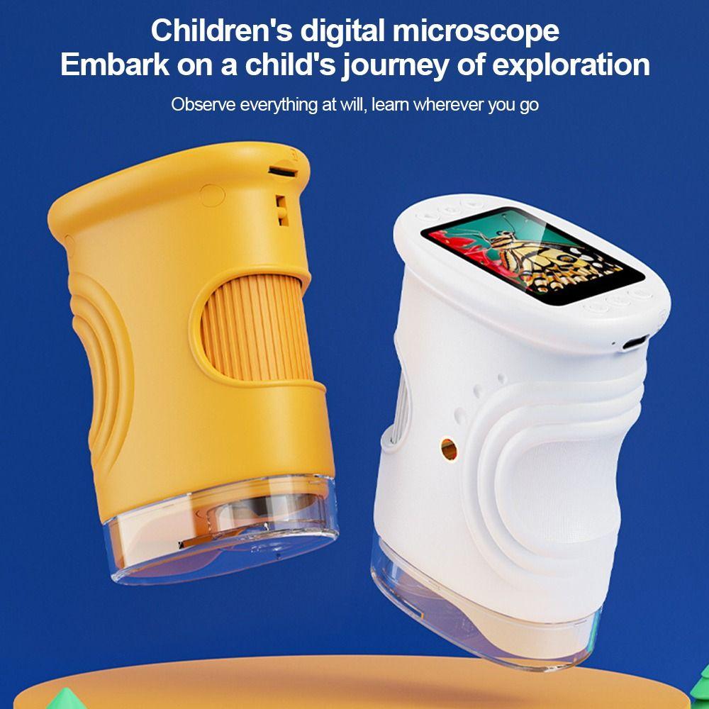1000X Handheld Microscope for Kids HD 2 Inch Screen Digital Microscope Portable Take Pictures Kids Microscope Science Discovery