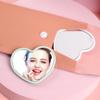 Handheld Heart-shaped Mirror High-definition Beauty Make-up Mirror Handheld Mirror  Makeup Tool