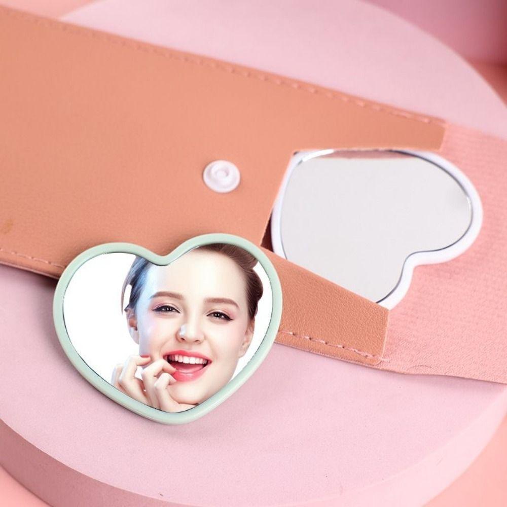 Handheld Heart-shaped Mirror High-definition Beauty Make-up Mirror Handheld Mirror Makeup Tool
