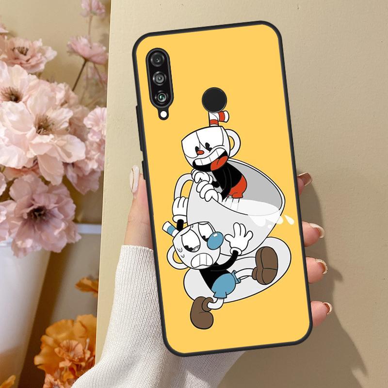 Cute Game Cuphead Case For Huawei P40 Lite P20 P50 P30 Pro P Smart Z 2019 Nova 5T Cover For Honor 50 Case