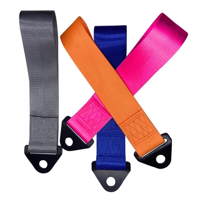 Передний ремень для буксировки автомобиля, универсальный ремень для бампера, крюк, прицеп, полиэстер